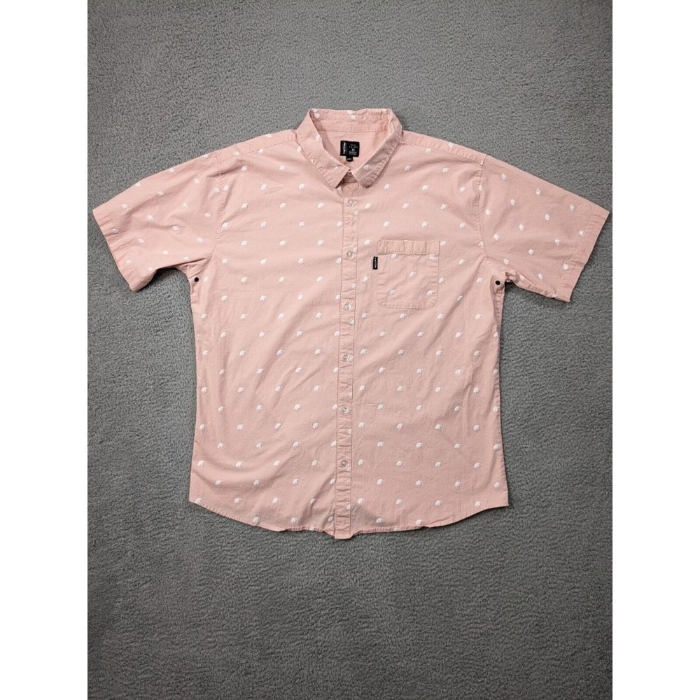 FNF Flag Nor Fail Shirt 3XL Button Short Sleeve FLF Fight Like Hell Goat Pink